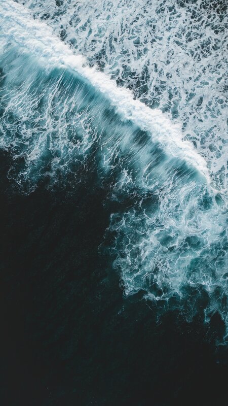 Ocean Wave from Above — Blue