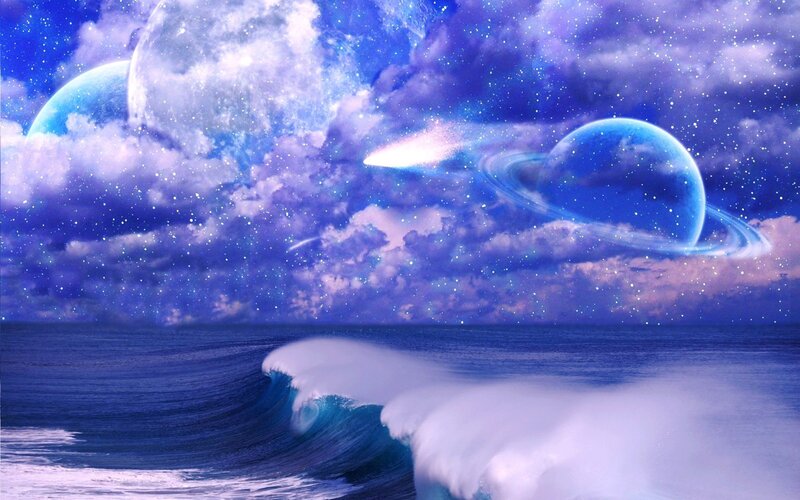 Ocean Wave under Planets