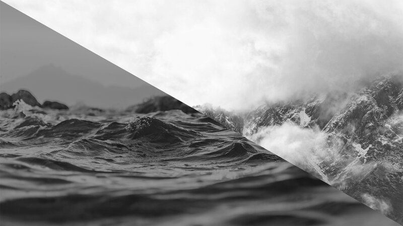 Ocean Waves and Mountains