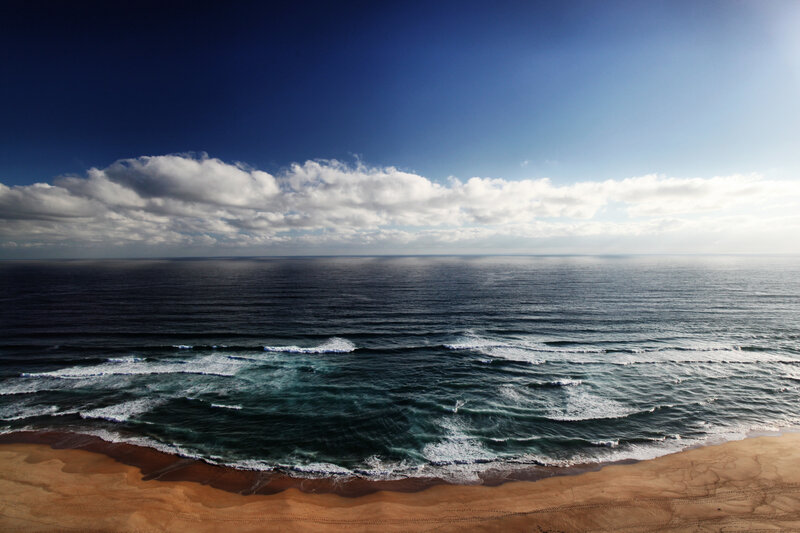 Ocean waves at a sandy beach