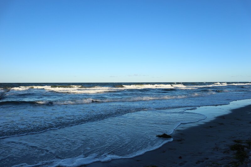 Ocean waves at a sandy beach