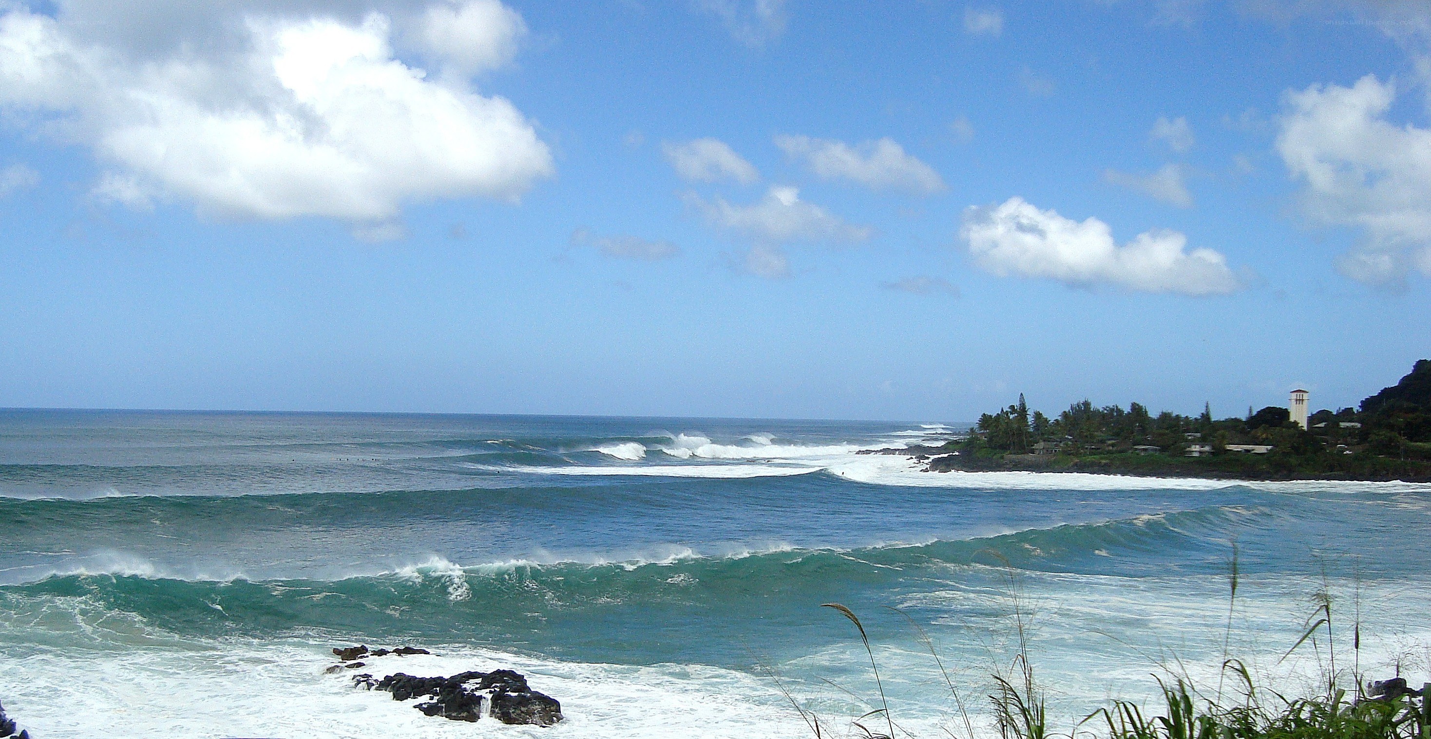 Ocean waves at a tropical coast