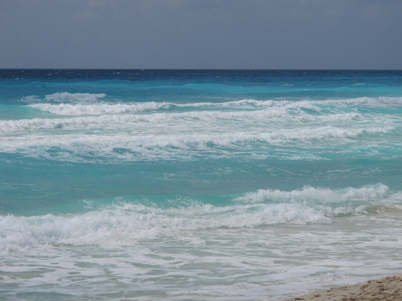 Ocean Waves at Beach — Blue, Calm, Afternoon, Photograph