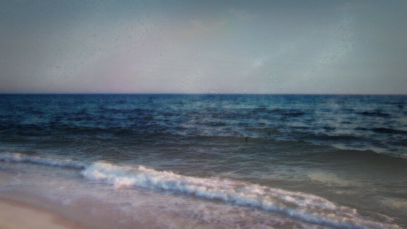 Ocean Waves at Beach — Blue, Calm, Sunset
