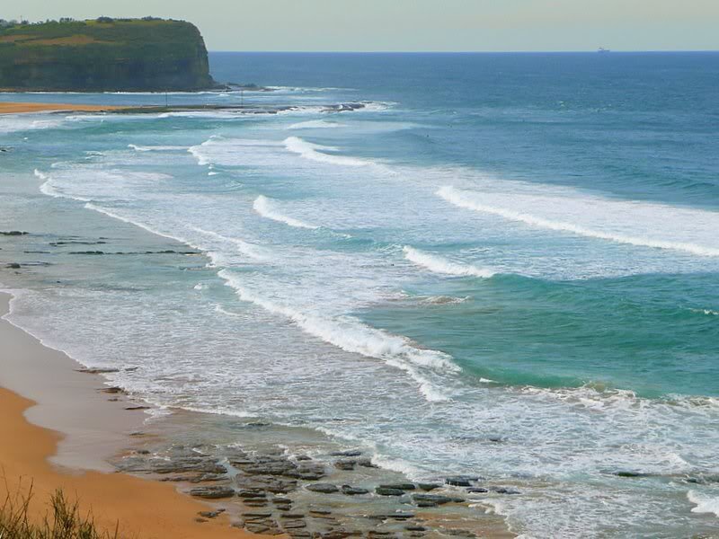 Ocean Waves at Beach — Blue, Serene