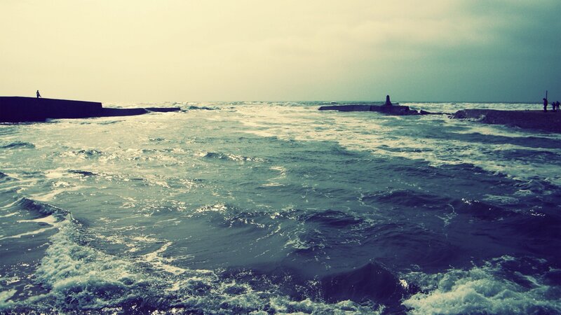 Ocean Waves at Breakwater
