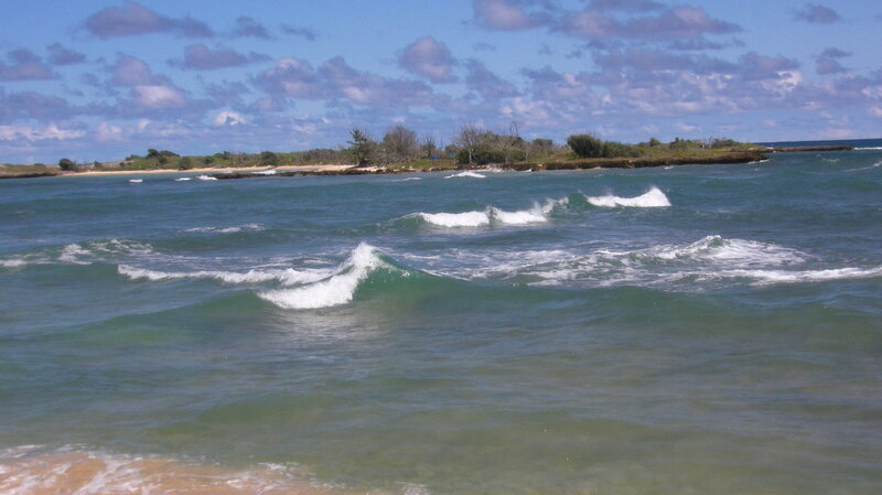 Ocean Waves at Coastline — Blue, Calm