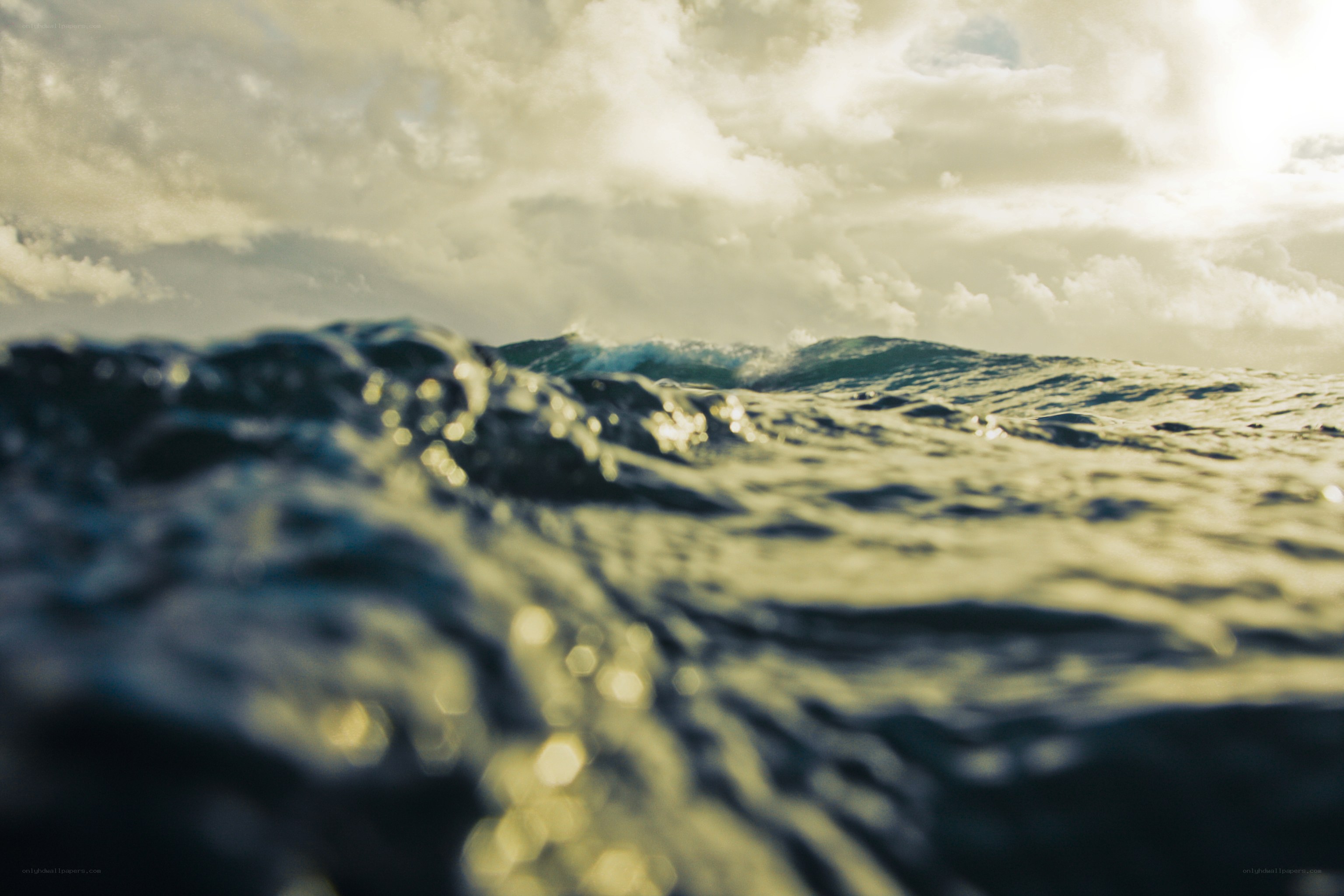 Ocean waves at golden hour