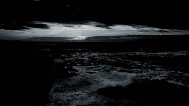 Ocean Waves at Night — Black, Dark