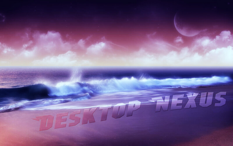 Ocean Waves at Night — Purple