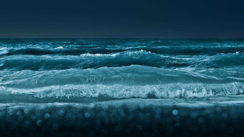 Ocean Waves at Night — Sky