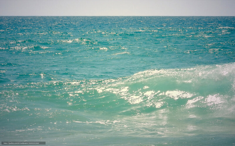 Ocean Waves at Sea — Blue, Calm, Afternoon, Photograph, Sky