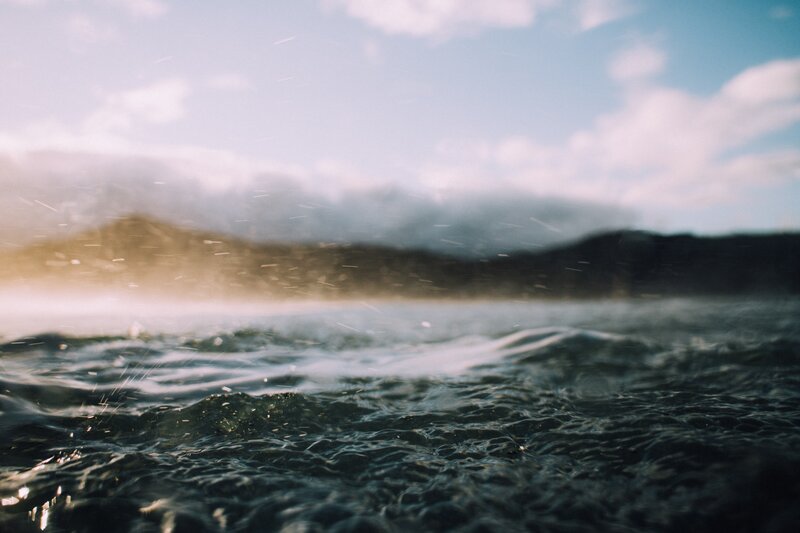 Ocean Waves at Sea — Blue, Dramatic, Afternoon