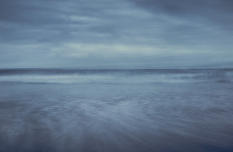 Ocean Waves at Shore — Blue, Calm