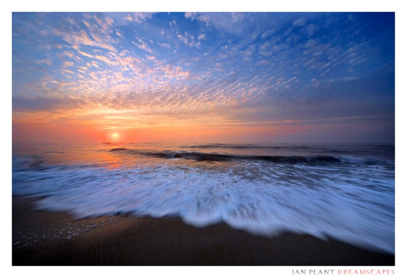 Ocean Waves at Sunrise — Blue