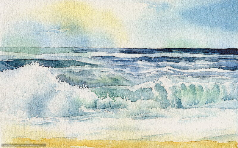 Ocean waves at sunset
