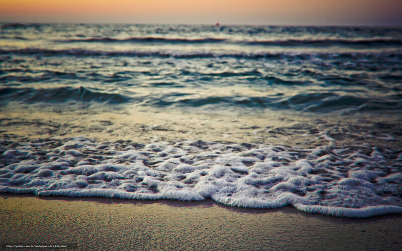 Ocean waves at sunset