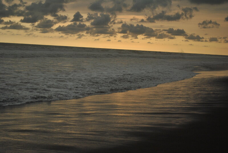 Ocean Waves at Sunset — Yellow, Dramatic