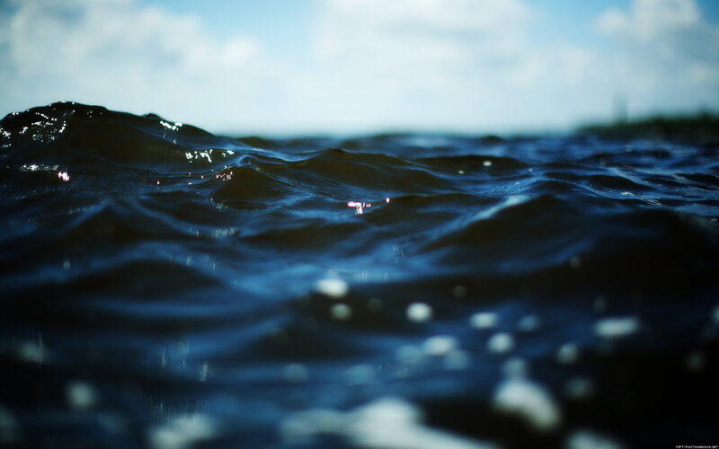 Ocean Waves at Surface — Blue