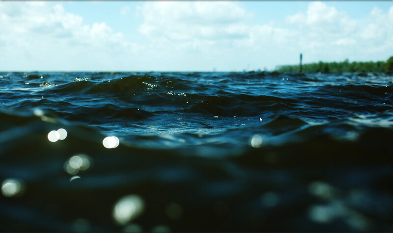 ocean waves at surface