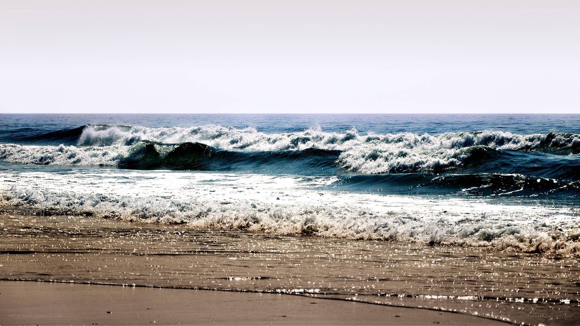 Ocean waves at the shore