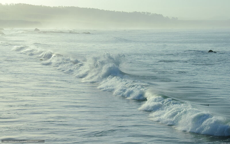 Ocean Waves Crashing — Blue, Calm, Morning