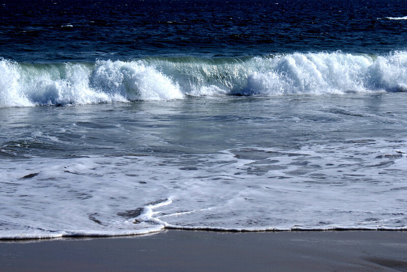 Ocean Waves Crashing — Blue, Calm