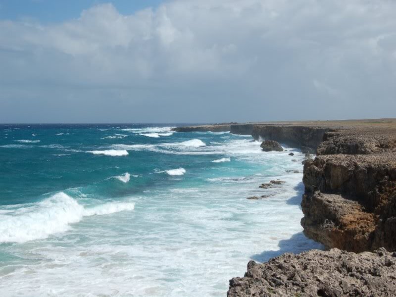 Ocean Waves Crashing — Blue, Dramatic, Afternoon, Photograph, Cliffs