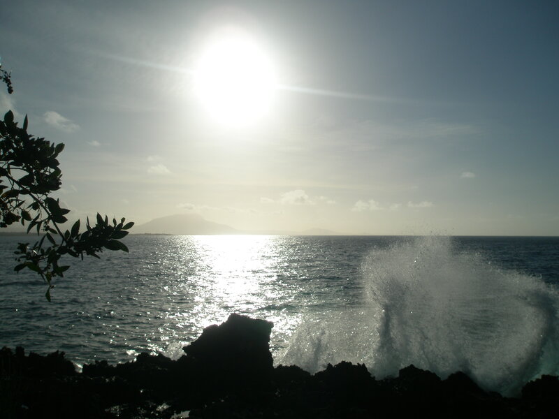 Ocean Waves Crashing — Blue, Dramatic, Afternoon, Photograph, Sun