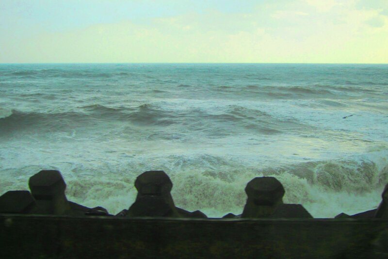 Ocean Waves Crashing — Blue, Dramatic, Photograph, Sea, Sky, Barrier