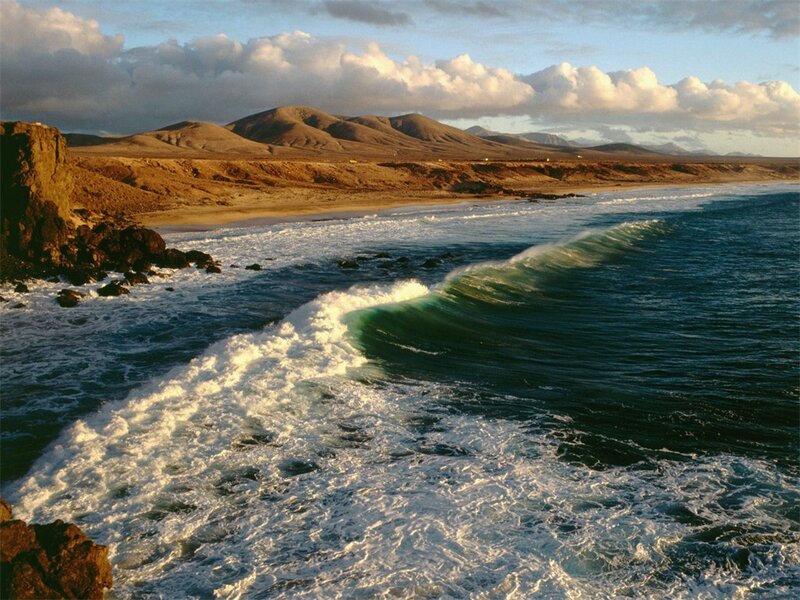 Ocean Waves Crashing — Blue, Dramatic, Sunset, Photograph, Beach