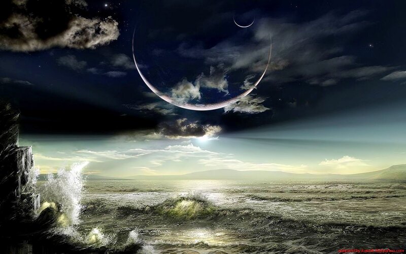 Ocean Waves Crashing — Blue, Dramatic