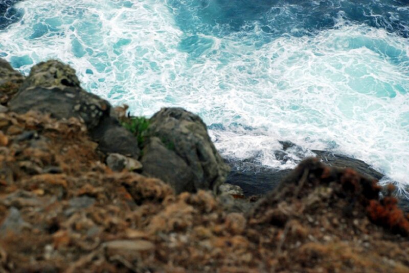 Ocean Waves Crashing — Blue, Dynamic, Photograph, Rocks