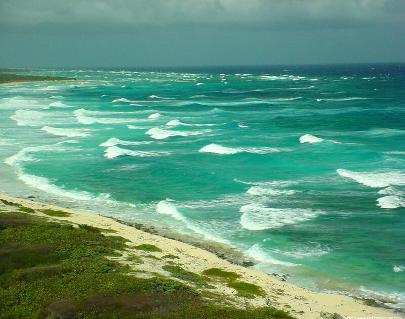 Ocean Waves Crashing — Blue