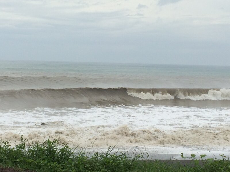 Ocean Waves Crashing — Gray, Overcast, Photograph