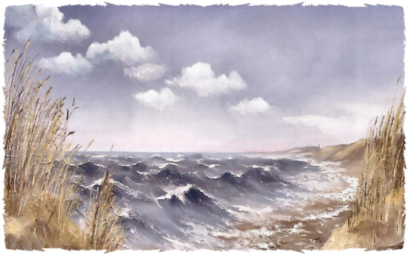 Ocean Waves Crashing — Gray, Stormy
