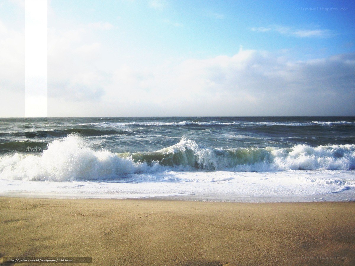 Ocean waves crashing on beach