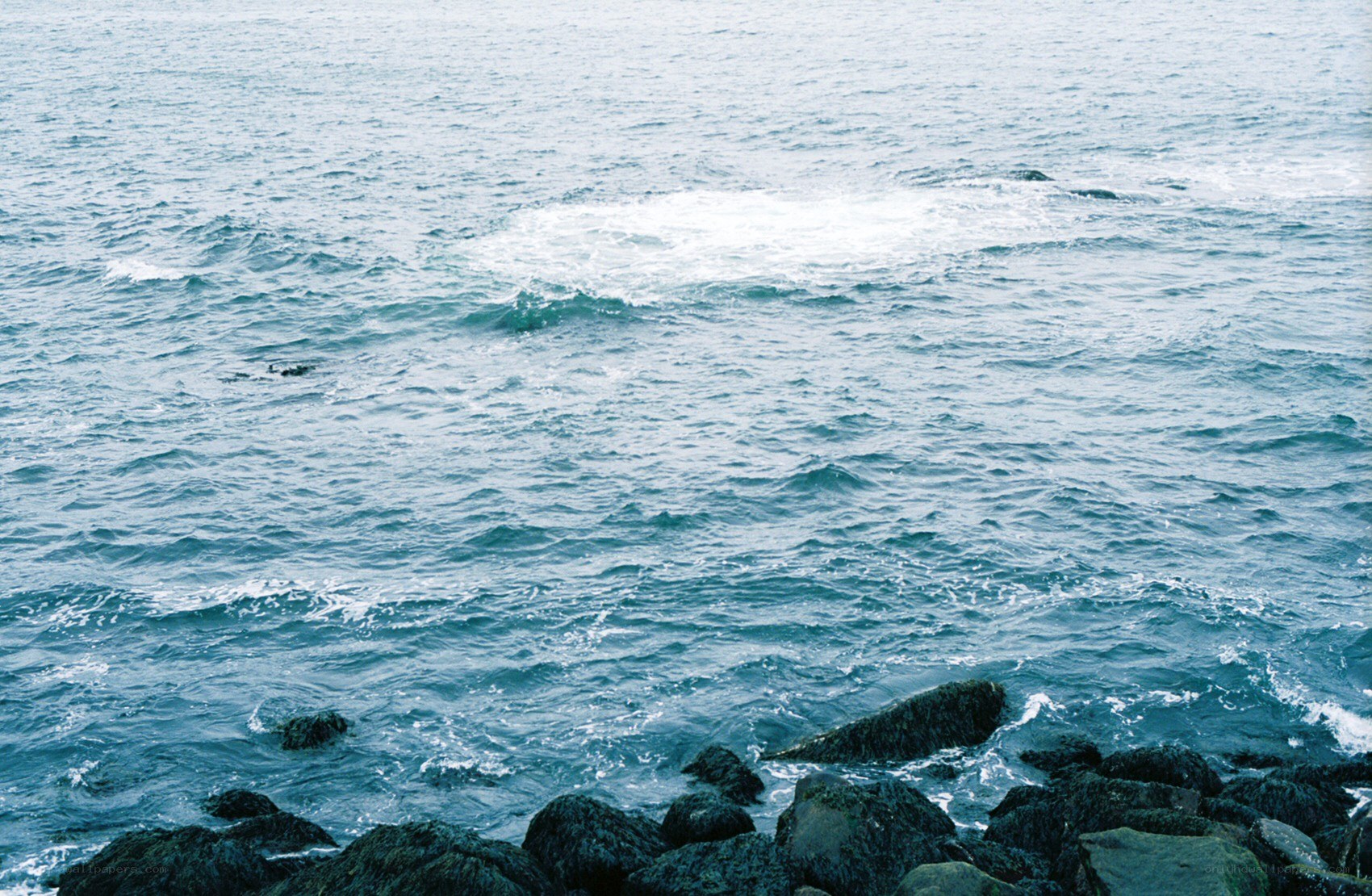 ocean waves crashing on rocks