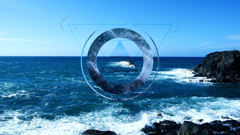 Ocean Waves Crashing on Rocks — Blue, Dramatic, Afternoon, Digital Art