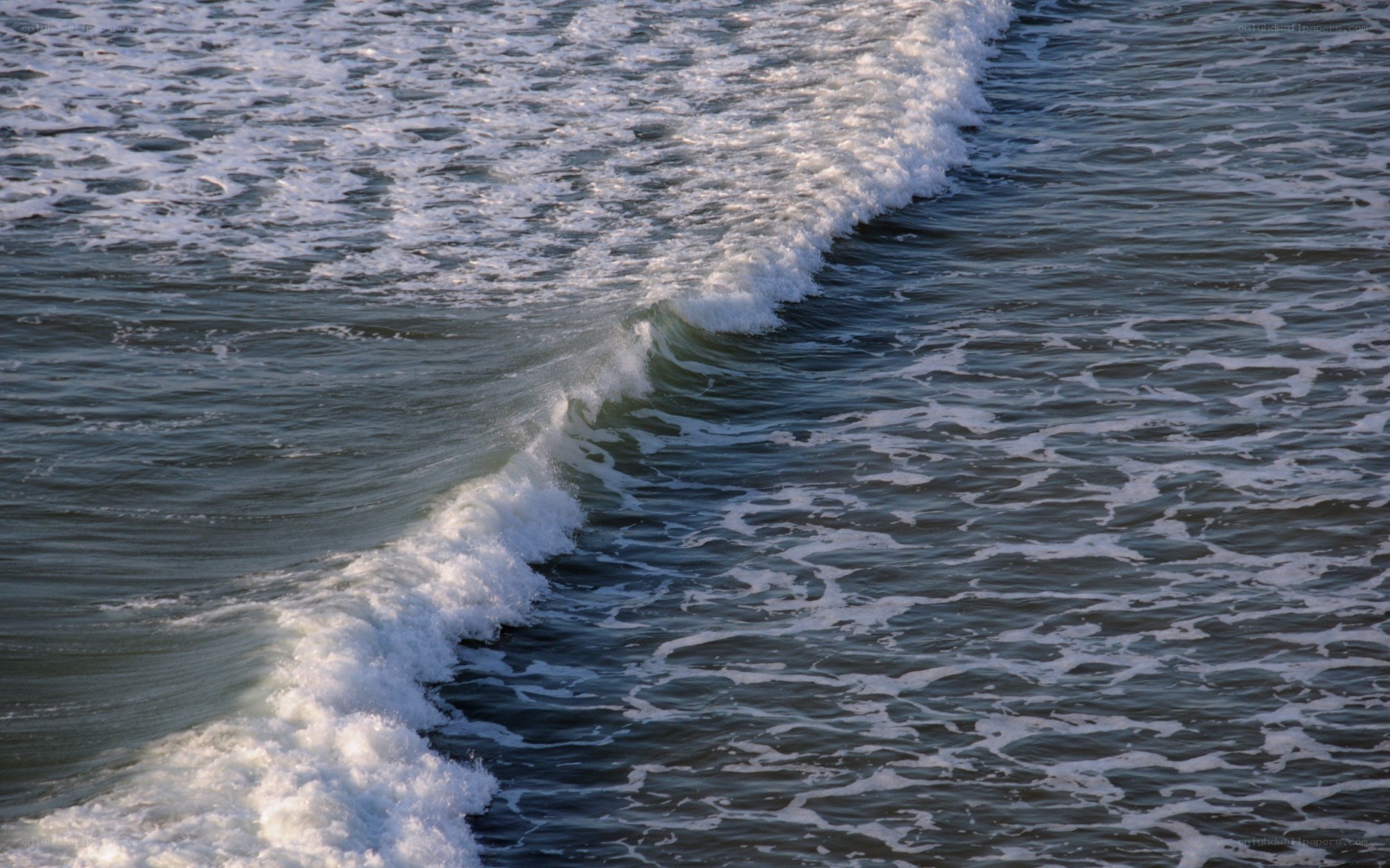 Ocean waves crashing on shore