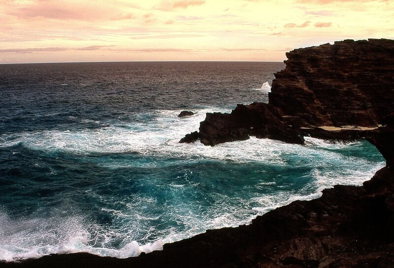 Ocean Waves Crashing — Sunset