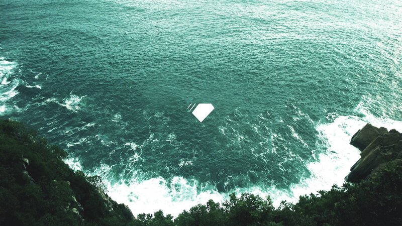 Ocean Waves Crashing — Teal, Dramatic