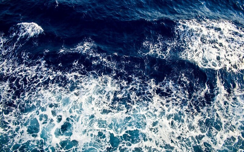 Ocean Waves from Above — Blue