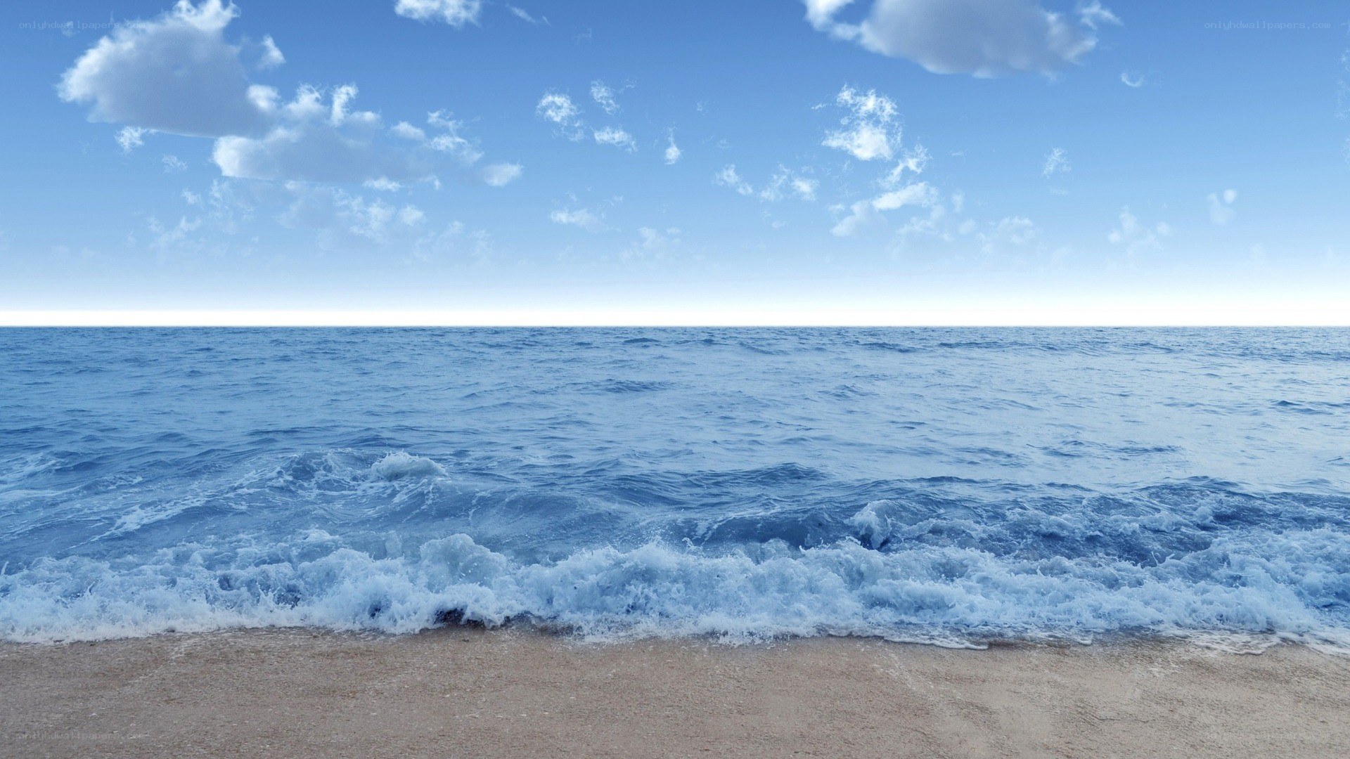 Ocean waves on a sunny day