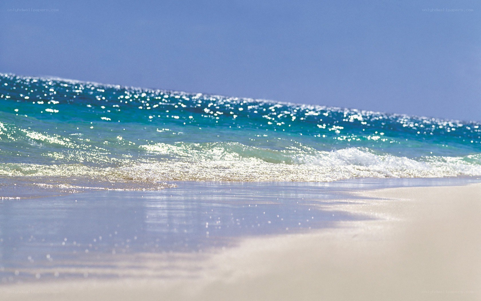 Ocean waves on a sunny day