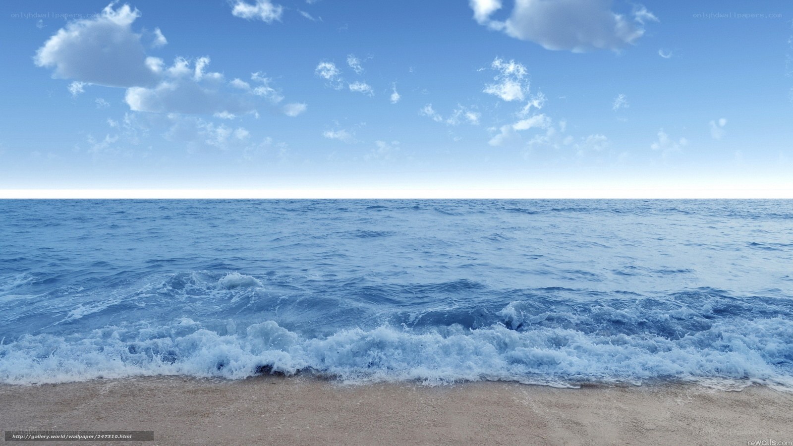 Ocean waves on a sunny day