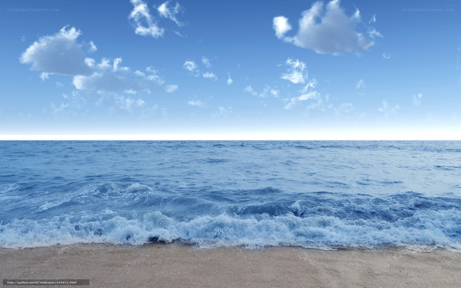 Ocean waves on a sunny day