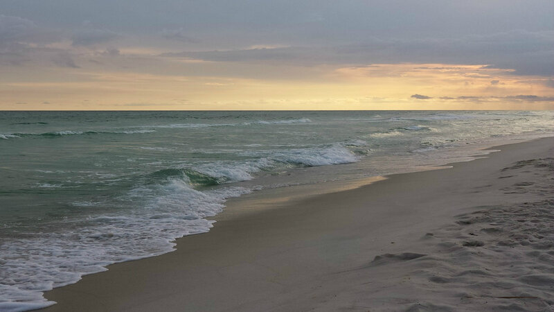 Ocean Waves on Beach — Beige