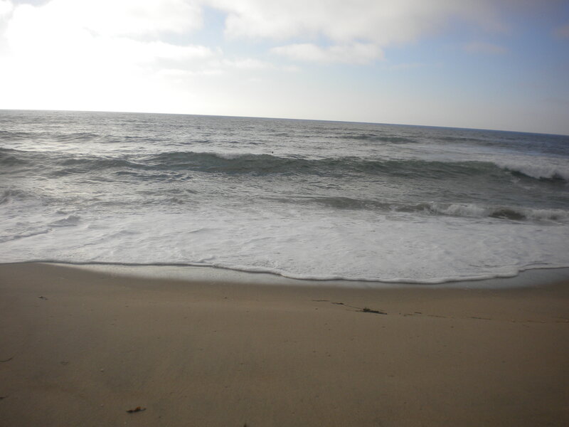 Ocean Waves on Beach — Blue, Calm, Morning, Photograph