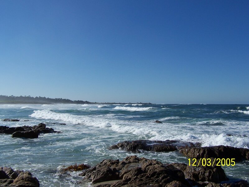 Ocean Waves on Rocks — Blue, Calm